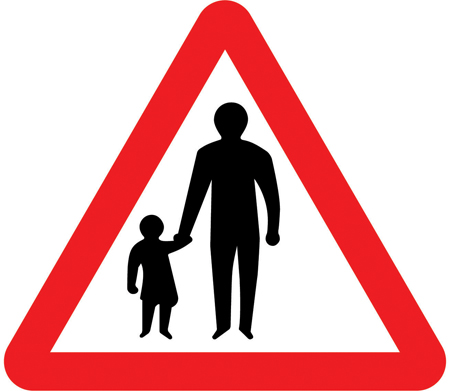 Pedestrians in road