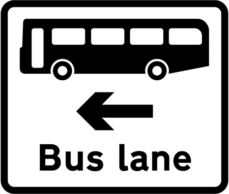 Contraflow bus lane