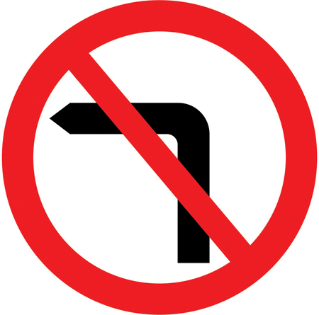 No left turn