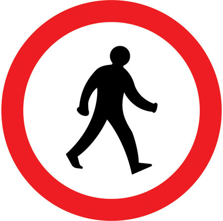 No pedestrians
