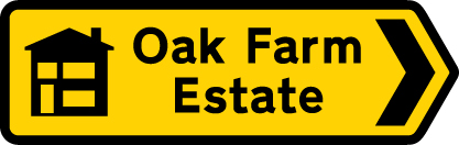 Temporary / event direction sign (yellow)