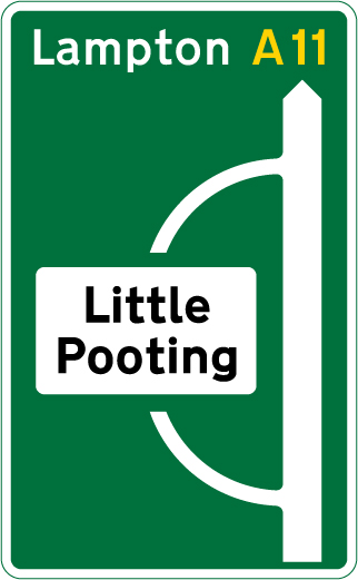 Primary route direction sign (green)