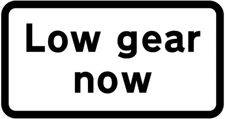 Low gear now (plate)