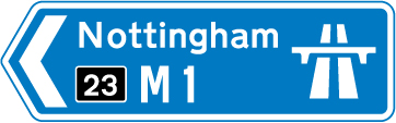 Advance direction sign to a motorway junction